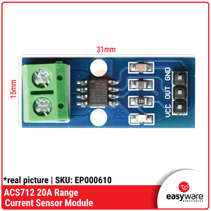 ACS712 Current Sensor Module 5A 20A 30A β Sensor Arus AC DC for Arduino - Gambar 9