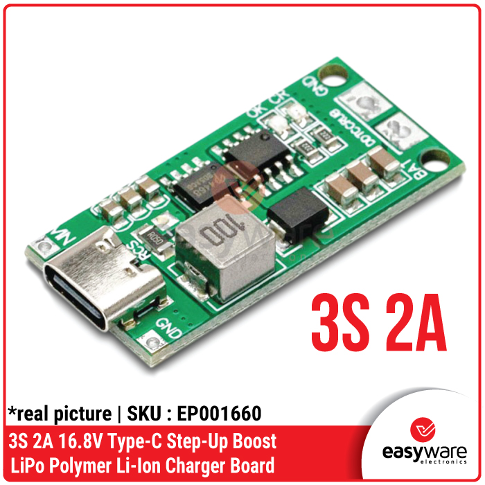 Type-C Step Up Boost Li-Ion LiPo Battery Charger Board 2S 3S 4S 1A 2A 4A - Gambar 9