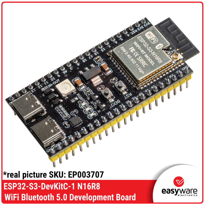 ESP32-S3-DevKitC-1 N16R8 – Board Development WiFi 6 & Bluetooth 5.0 Dual Core 16MB Flash 8MB PSRAM With IPEX Socket - Gambar 7
