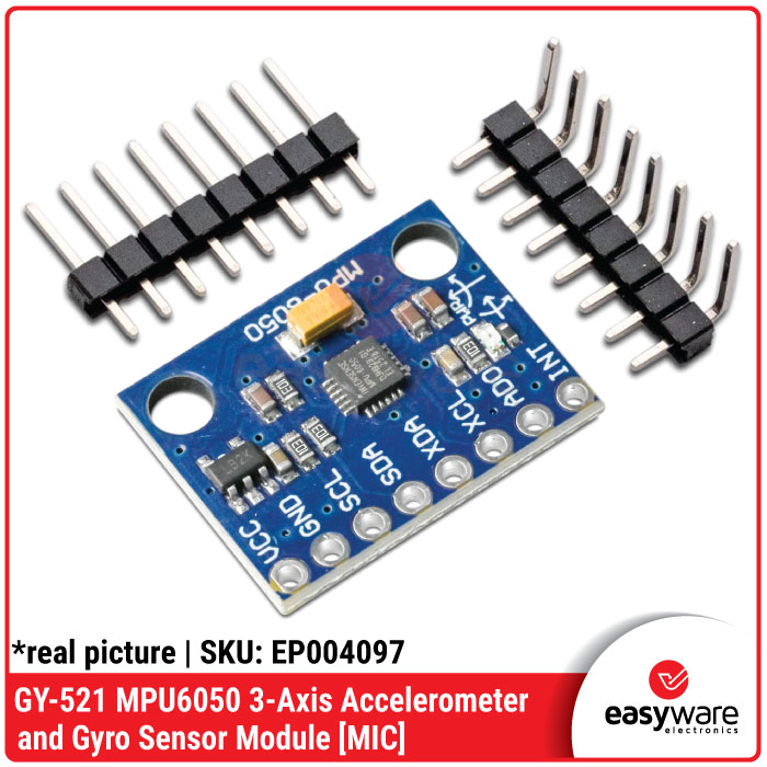 GY-521 MPU-6050 MPU6050 Axis Gyro With Accelerometer Sensor Module GY 521 MPU6050 - Gambar 4