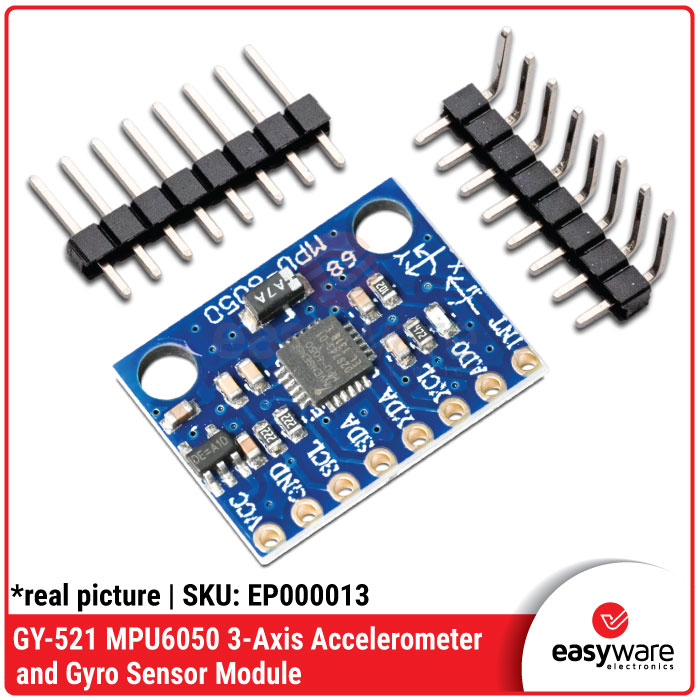 GY-521 MPU-6050 MPU6050 Axis Gyro With Accelerometer Sensor Module GY 521 MPU6050 - Gambar 2