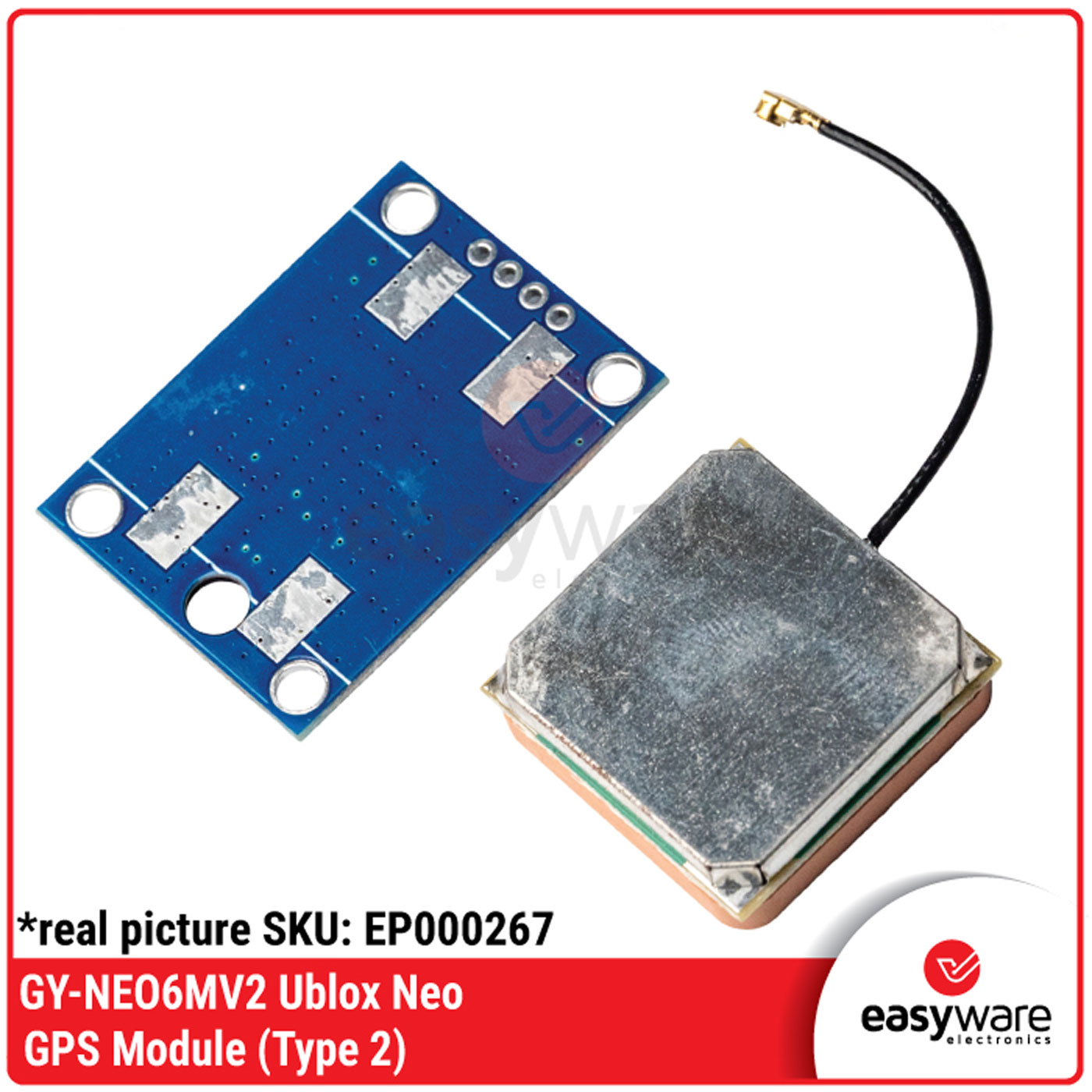 GY-NEO6MV2 Ublox NEO-6M GPS Module – Sensor Navigasi Antena Eksternal untuk Arduino - Gambar 2