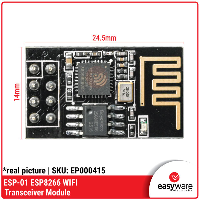 ESP-01 ESP8266 Serial WIFI Wireless Transceiver Module β 1MB Flash - Gambar 2