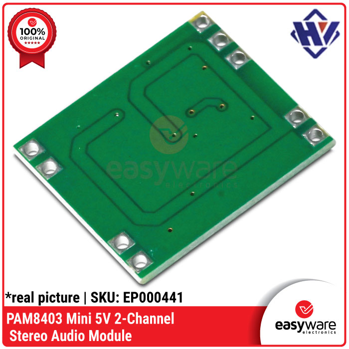 PAM8403 Mini 5V 2-Channel Stereo Audio Module – Amplifier Portabel 3W x 2 - Gambar 3