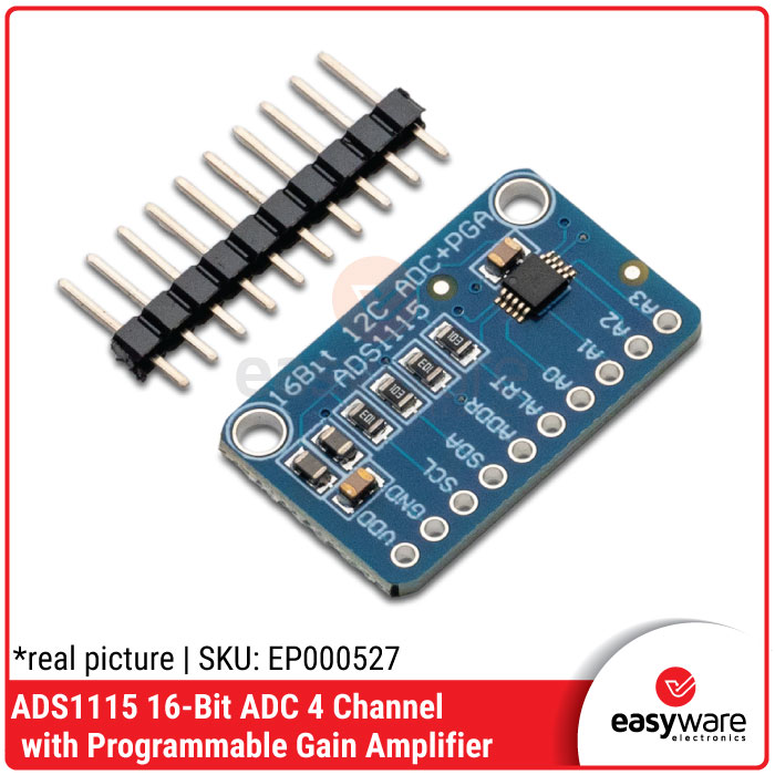 ADS1115 16 BIT I2C ADC 4 CHANNEL ANALOG TO DIGITAL MODULE ORIGINAL CHIP / BLUE / PURPLE BOARD - Gambar 6