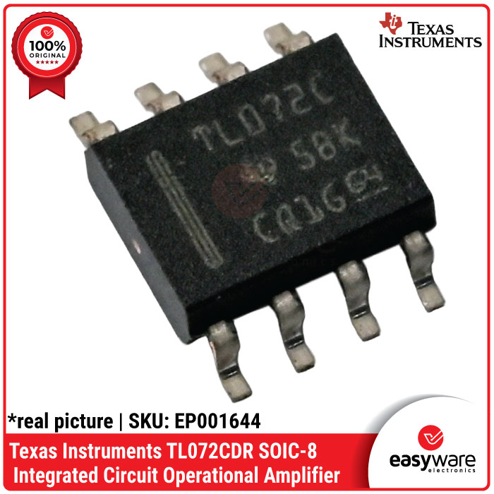 IC TL072 TL072C SMD SOIC-8 Original Texas Instruments – Op-Amp Audio High Quality
