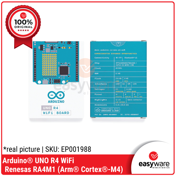 Arduino UNO R4 WiFi Development Board 32-bit Cortex M4 Mikrokontroler IoT RA4M1 Original - Gambar 3