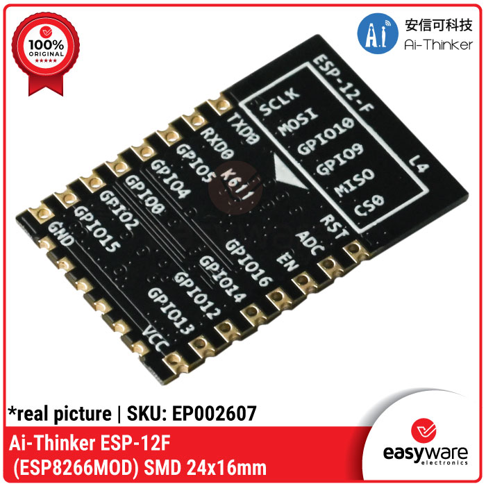 ESP8266 ESP-12F ESP12F Module ESP12F ESP-12F ORIGINAL AI THINKER Wifi Serial module - Gambar 5
