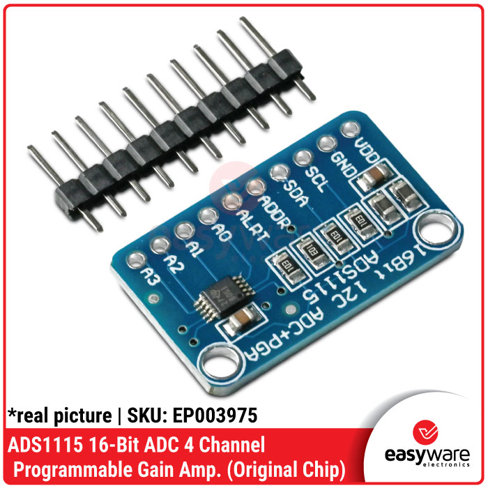 ADS1115 16 BIT I2C ADC 4 CHANNEL ANALOG TO DIGITAL MODULE ORIGINAL CHIP / BLUE / PURPLE BOARD - Gambar 2