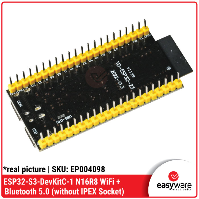 ESP32-S3-DevKitC-1 N16R8 – Board Development WiFi 6 & Bluetooth 5.0 Dual Core 16MB Flash 8MB PSRAM With IPEX Socket - Gambar 3