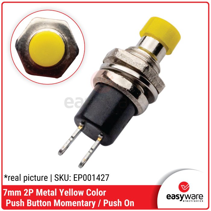 Push Button Switch DS-110 3A 250V Momentary – Saklar Tekan Lepas 7mm Metal - Image 7