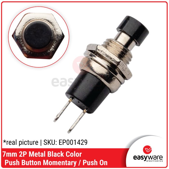 Push Button Switch DS-110 3A 250V Momentary – Saklar Tekan Lepas 7mm Metal - Image 9