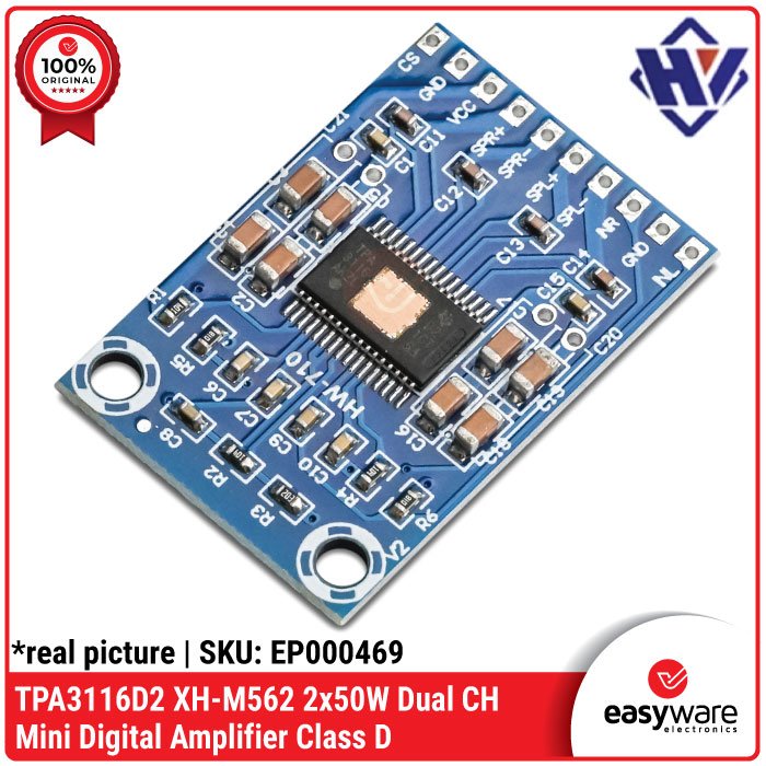 Module XH-M562 TPA3116D2 Dual Channel Digital Amplifier 2x50W – Class D