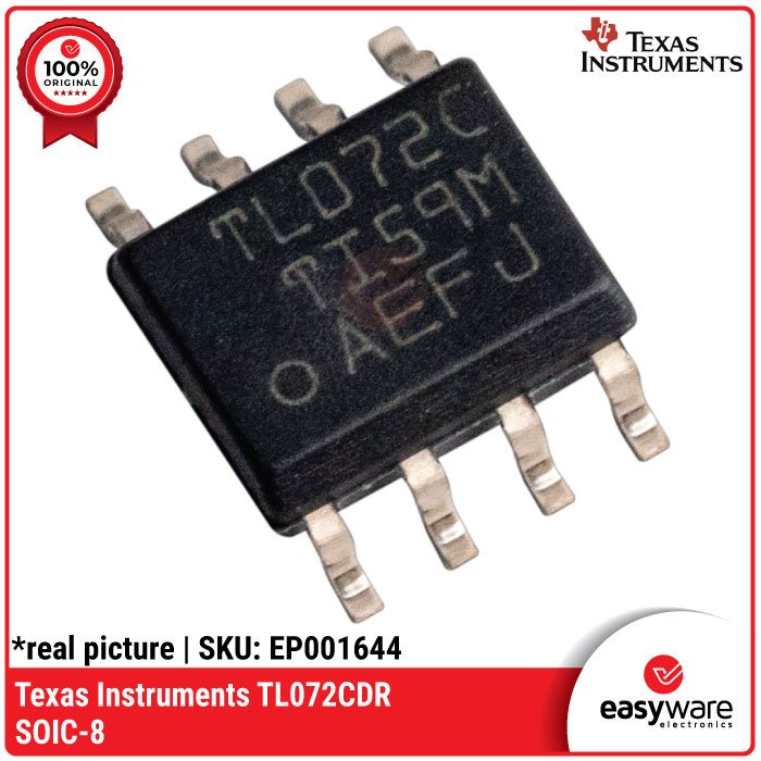 IC TL072 TL072C SMD SOIC-8 Original Texas Instruments – Op-Amp Audio High Quality