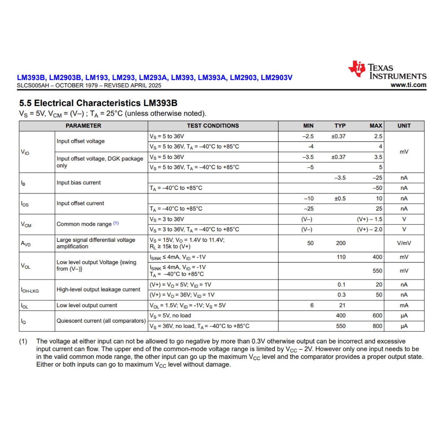 IC LM393P Texas Instruments – Komparator Tegangan Ganda 2V-30V LM393 P DIP-8 ORIGINAL - Image 4