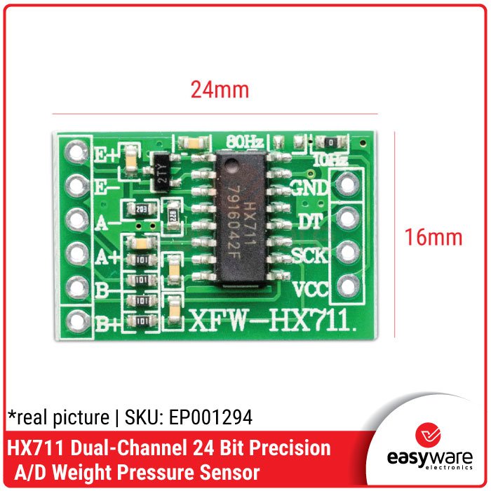 HX711 Modul Load Cell Timbangan Digital – 24 Bit ADC Presisi Dual Channel untuk Sensor Berat - Image 2