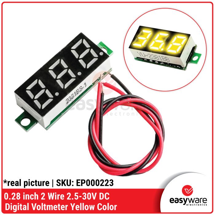 0.28 inch DC LED Digital Voltmeter 0-100V 3 Wire Voltmeter 2.5-30V 2 Wire Voltage Meter Auto Car Mobile Power Voltage Tester Detector 12V Red Green Blue - Image 6