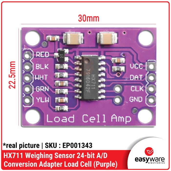 HX711 Weighing Sensor Adapter – Modul Konversi A/D 24-bit untuk Load Cell Timbangan - Image 2