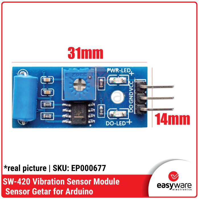 SW-420 Vibration Sensor Module – Sensor Getar Digital for Arduino ESP32 - Image 2