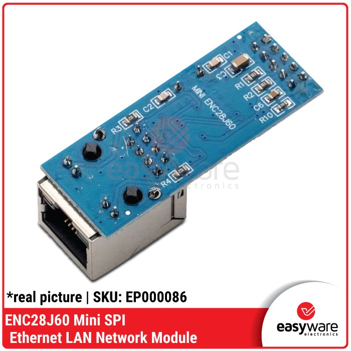 ENC28J60 Mini SPI Ethernet LAN Network Module for Arduino – 25MHz