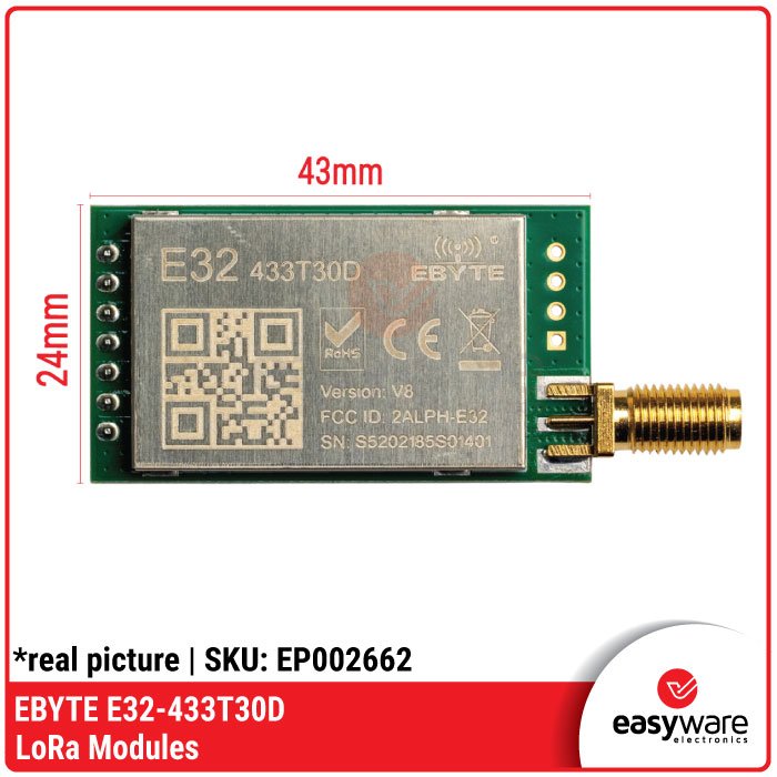 Modul LoRa EBYTE E32-433T30D SX1278 LoRa 433MHz 1W – Modul Wireless Long Range UART TTL 30dBm - Image 4