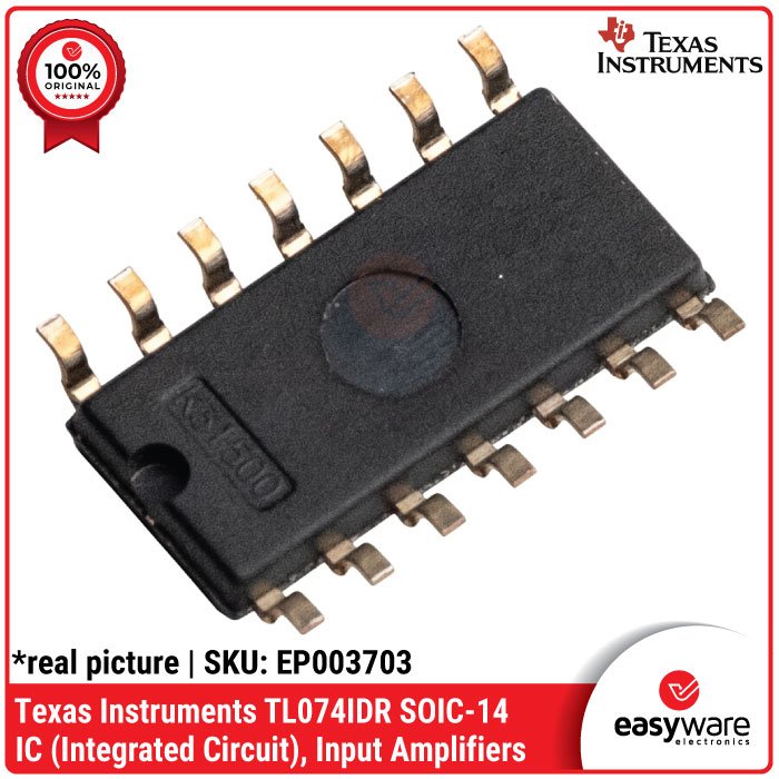 IC Amplifier TL074 – TL074CDR (0-70°C) & TL074IDR (-40-85°C), Quad Op-Amp JFET SMD – Texas Instruments - Image 7