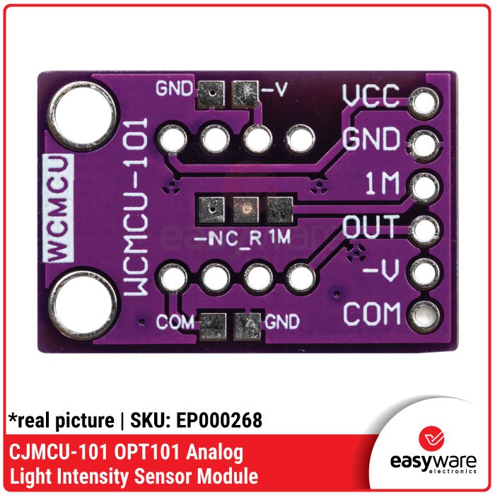 CJMCU OPT101 Analog Light Sensor – Modul Pengukur Intensitas Cahaya 2.7V – 36V - Image 3