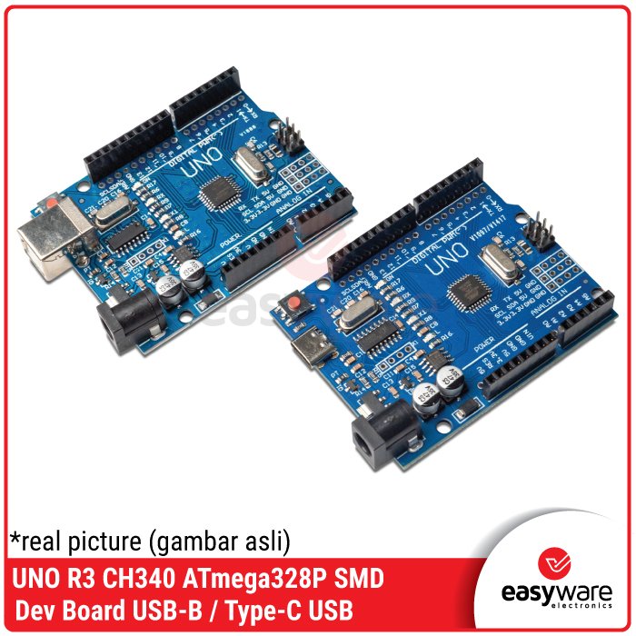 Arduino UNO R3 Clone CH340 CH340G SMD Type B Type C USB SMD Board