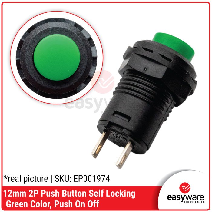 Push Button 12mm Self Lock Push On Tombol Saklar 12mm Switch On All Color - Image 6
