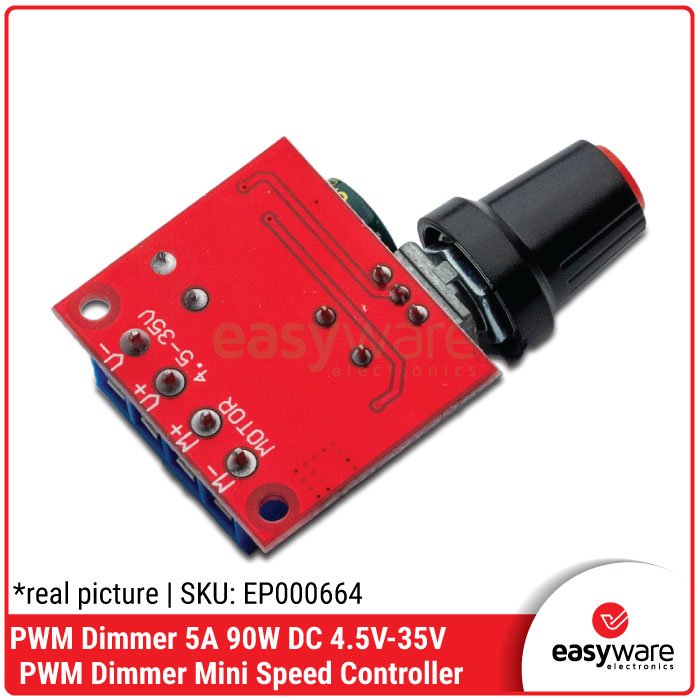 PWM Dimmer Mini Speed Controller 5A – Smart DC LED Power Regulator 4.5–35V 90W - Image 3