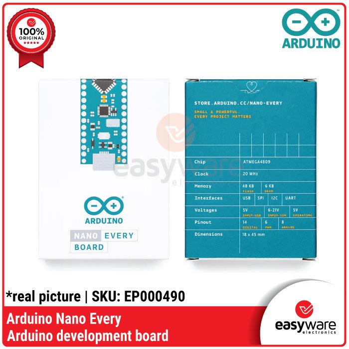 Arduino Nano Every Original – Board Mikrokontroler ATmega4809 Micro USB - Image 5
