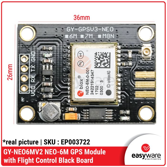GY-NEO6MV2 NEO-6M GPS Module – Sensor Navigasi Flight Control Black Board untuk Drone & APM - Image 2