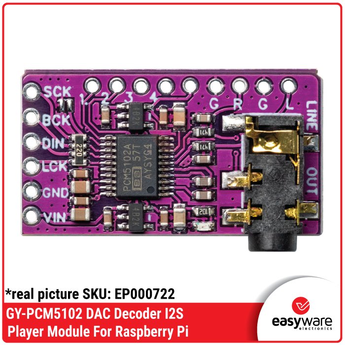 GY-PCM5102 DAC Decoder I2S Player Module PCM5102A Audio for Raspberry Pi ESP32 Arduino - Image 2