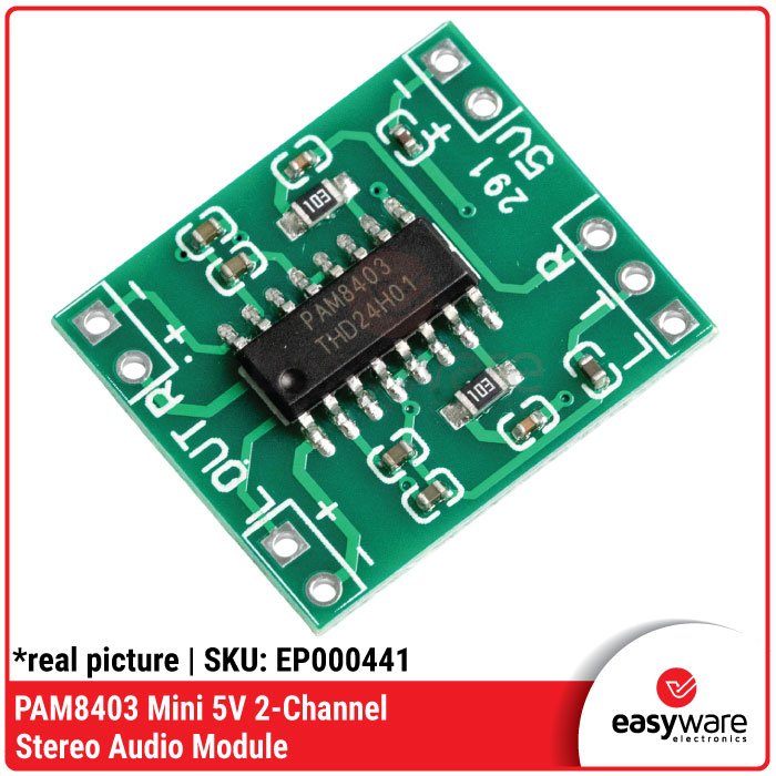 PAM8403 Mini 5V 2-Channel Stereo Audio Module – Amplifier Portabel 3W x 2
