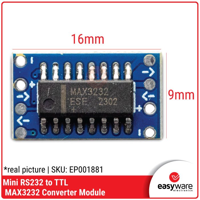 Modul Mini Converter MAX3232 RS232 to TTL Female Port – Modul Komunikasi Serial PC ke MCU - Image 2