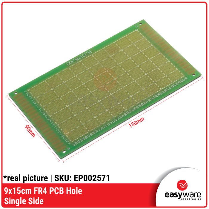 PCB Lubang FR4 9x15cm Single Side Universal Board DIY Elektronik Prototyping – PCB Hole Single Side - Image 2
