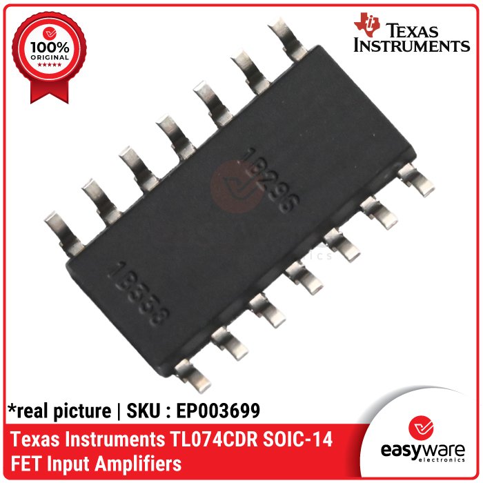 IC Amplifier TL074 – TL074CDR (0-70°C) & TL074IDR (-40-85°C), Quad Op-Amp JFET SMD – Texas Instruments - Image 8