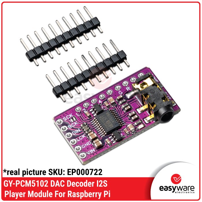 GY-PCM5102 DAC Decoder I2S Player Module PCM5102A Audio for Raspberry Pi ESP32 Arduino