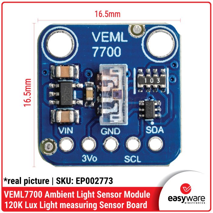 VEML7700 Ambient Light Sensor 120K Lux – Modul Sensor Cahaya I2C untuk Arduino ESP32 - Image 2