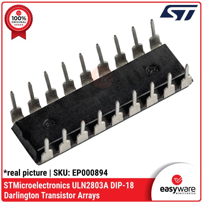 STMicroelectronics ULN2803A – IC Darlington Transistor Array 8 Channel DIP-18 - Image 3