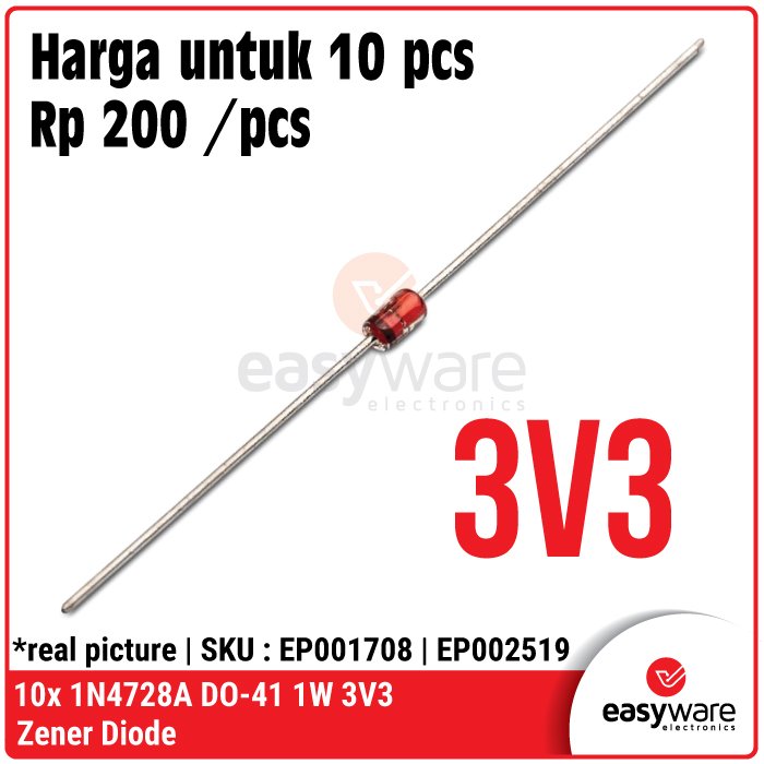 10 Pcs Diode Zener 1Watt DO-41 – Zener Diode 3.3V 5.1V 12V 15V 24V Stabilizer Tegangan - Image 3