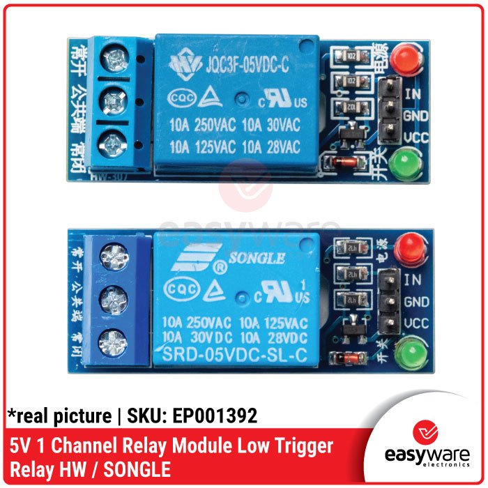 Relay Module 1 Channel Low Trigger 5V / 12V for Arduino ESP PLC AC DC Control - Image 2