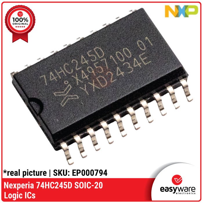 Nexperia 74HC245D SOIC-20 / MIC 74HC245D SOP-20 – IC Bus Transceiver 8-Channel Bi-directional - Image 2