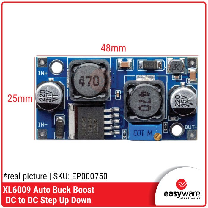 XL6009 Auto Buck Boost DC-DC Step Up Down Converter – Modul Stabilizer Tegangan - Image 2