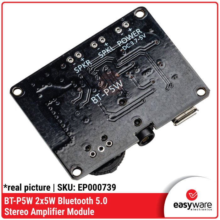 BT-P5W 2x5W Bluetooth 5.0 Stereo Amplifier Module 5W+5W Class D HiFi Audio - Image 3