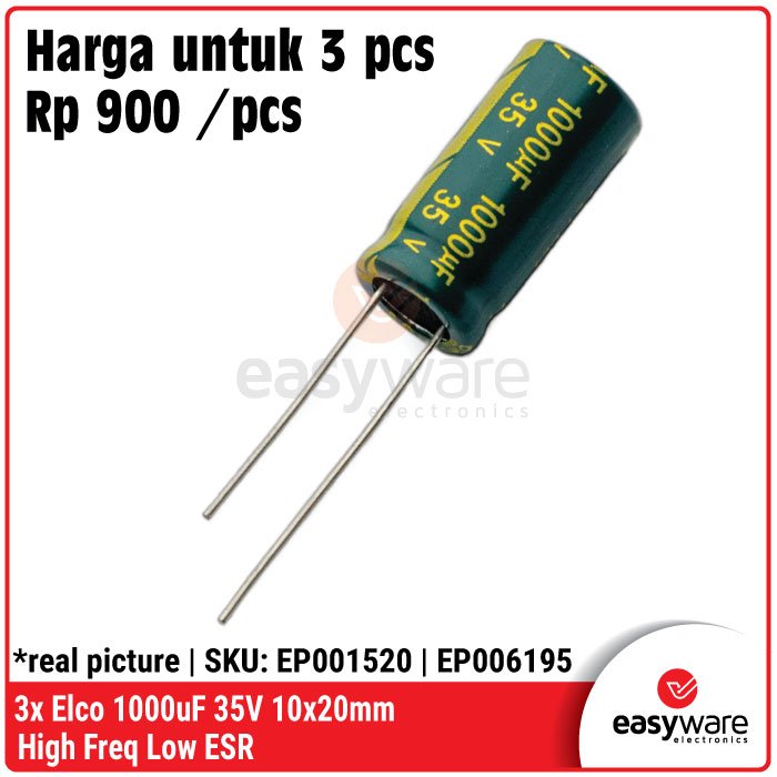 3Pcs Elco High Frequency 100V 35V 25V Low ESR 100uF 1000uF 2200uF – Kapasitor Elektrolit Berbagai Varian - Image 5