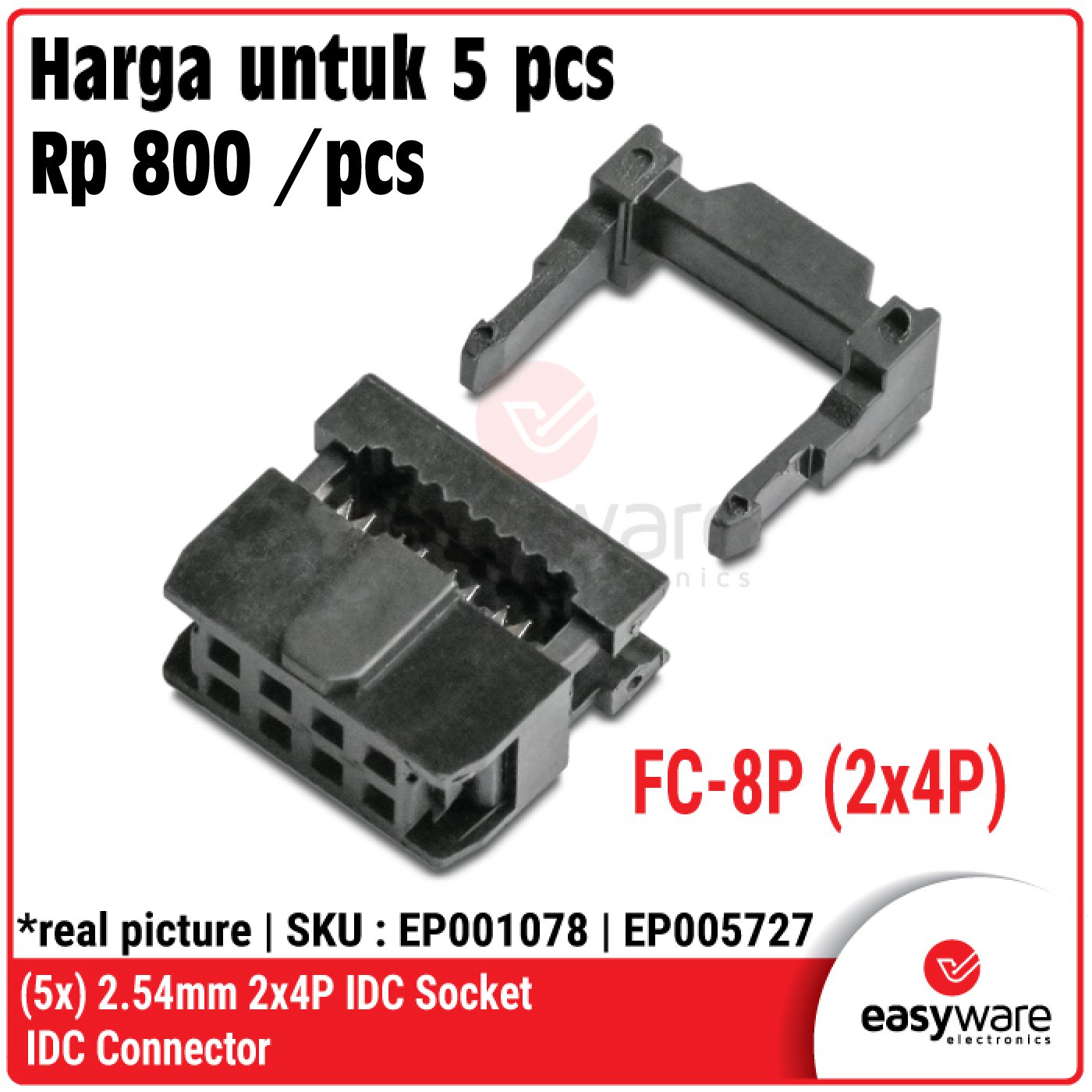 5pcs 2.54mm IDC SOCKET 6P 8P 10P 12P 14P 16P 20P SOCKET FEMALE IDC 2×3 2×4 2×5 2×6 2×7 2×8 2×10 FC-10P FC-16P SOKET IDC CONNECTOR - Image 8
