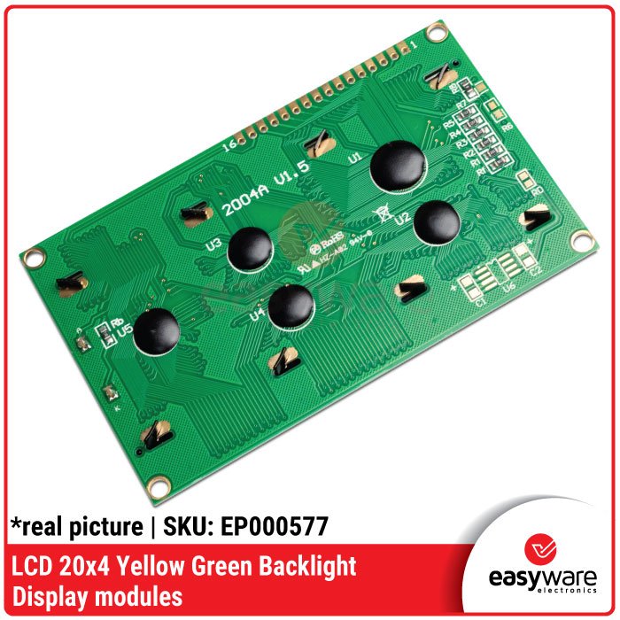 LCD 20×4 Yellow Green Backlight – Layar Karakter 2004 for Arduino ESP32 STM32 - Image 3