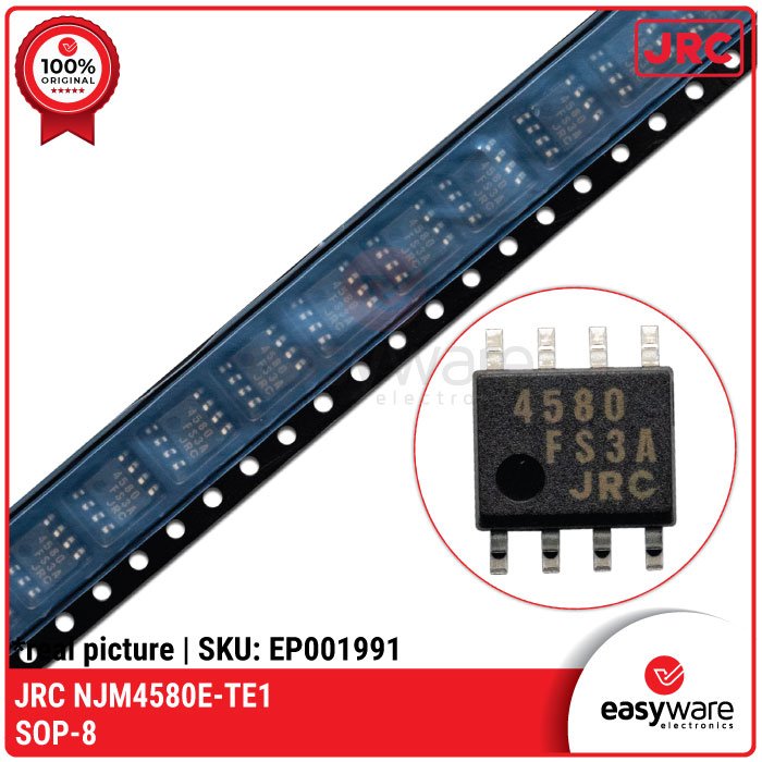 IC Dual Op-Amp NJM4580M NJM4580E RC4580IDR – IC Audio SOP-8 / DMP-8 Original JRC & Texas Instruments - Image 5
