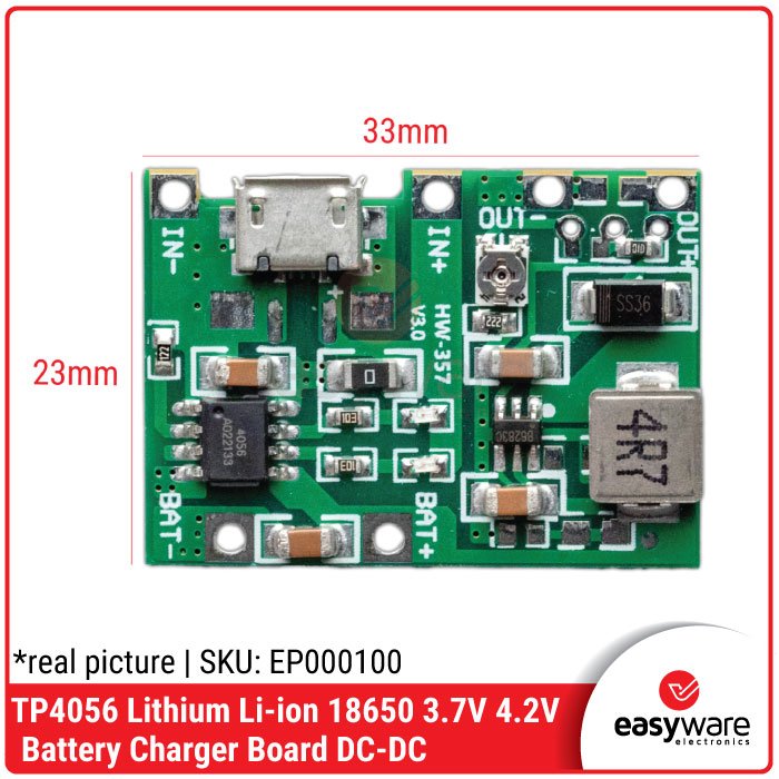 TP4056 Charger + Step Up Converter 18650 – Modul Power Bank DIY Micro USB / Type C - Image 5